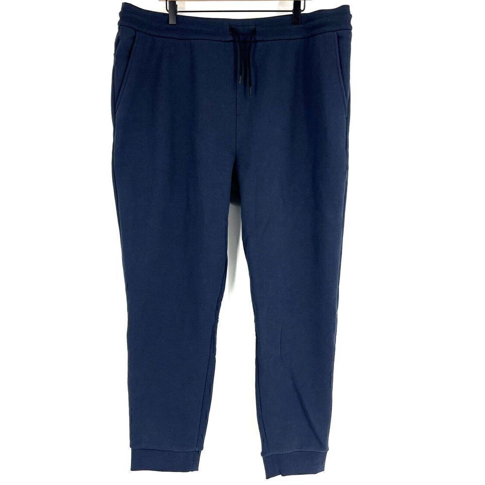 Hill City Pants Size XXL Mens Navy Heavyweight Fleece Jogger Pockets Sweatpants